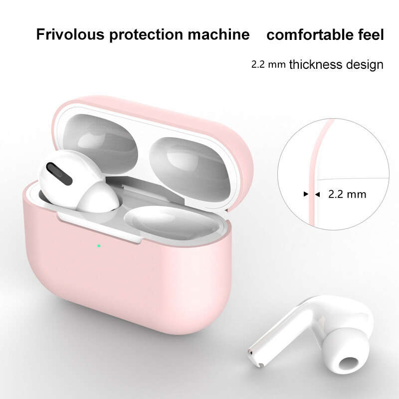 Vỏ bảo vệ tai nghe bluetooth không dây bằng Silicone dính liền màu trơn tối giản cho Apple Airpod 4 Vỏ chống sốc cho AirPods Pro 3 2 1 phụ kiện hộp sạc