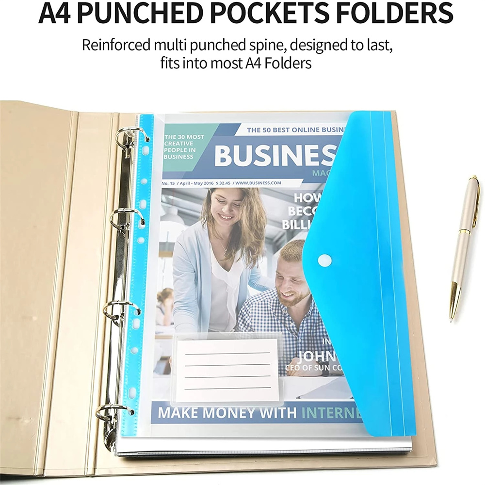 Supplies Files For Folders Office Wallets Bags Document Size Plastic File