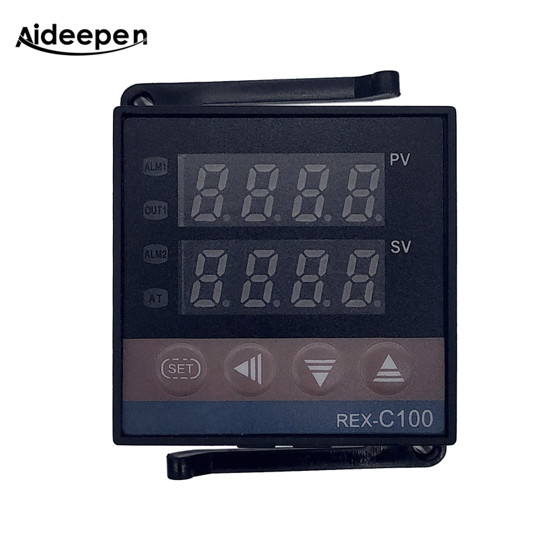 REX-C100 Mới Bộ Điều Khiển Nhiệt Độ Thông Minh PID Bộ Điều Nhiệt Đa Năng Loại K REX C100 Đầu Ra Rơ Le SSR