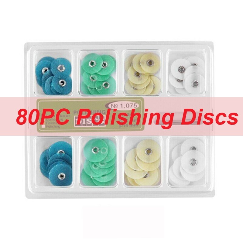 80PCS/40PCS Cesoon Rough Polishing Discs Spiral Finishing Wheel Disc Mandrel Compound 3 Sizes