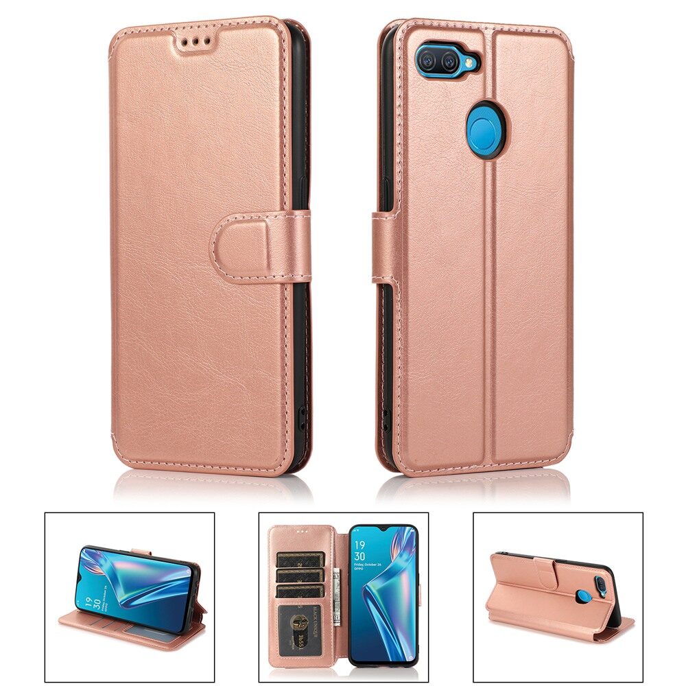 Flip Case For OPPO A5S/AX5S/A7/AX7/A12 Leather Magnetic Flip Wallet Cover Slim Desing with Stand Card Holder Casing