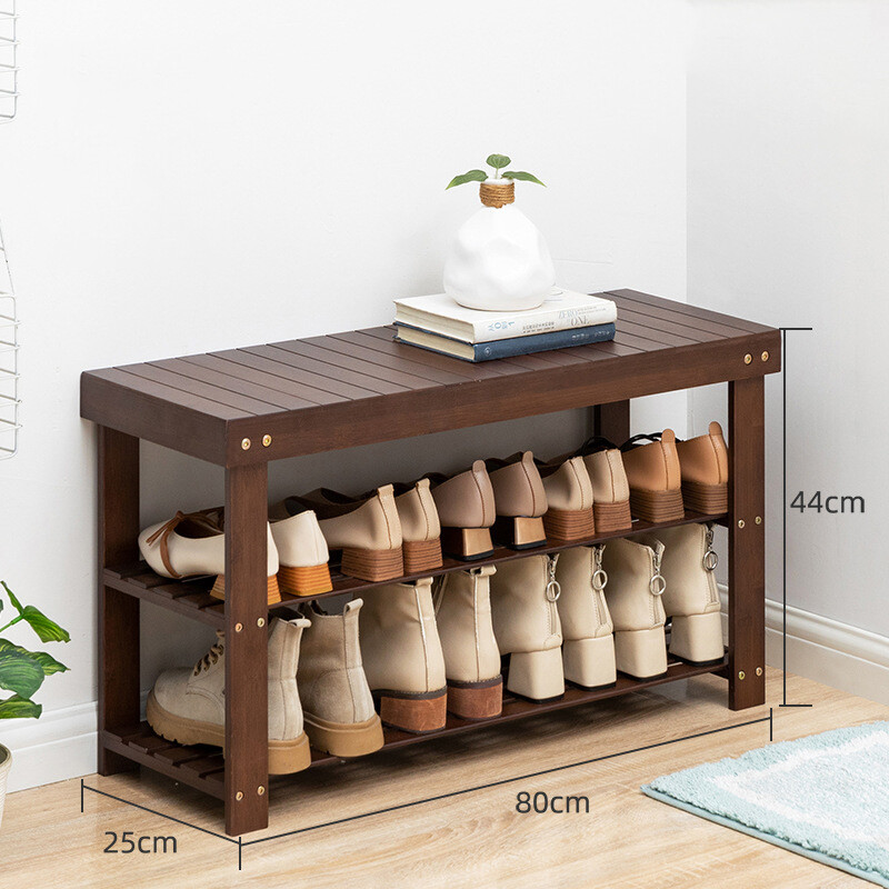 ERMO Phân thay giày Phân gỗ đặc hộ gia đình đôn sofa Phân thấp vải Phân bàn đạp trẻ em ghế gỗ phân dài