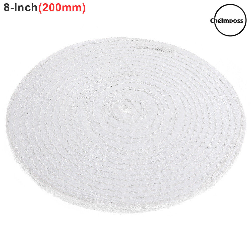 ChgImposs 8 Inch Cotton Cloth Polishing Wheel Mirror Polishing Buffer Cotton Pad with 10mm Hole