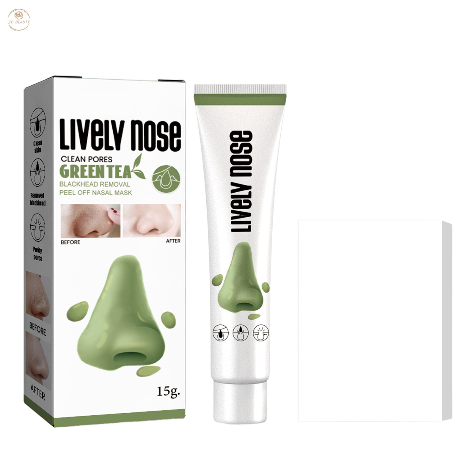 EWYT Green Tea Blackheads Removal Nose Mask Shrinking Pore Oil Control