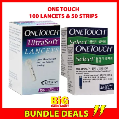 One Touch Simple Select Strips 50s + One Touch Lancets 100s