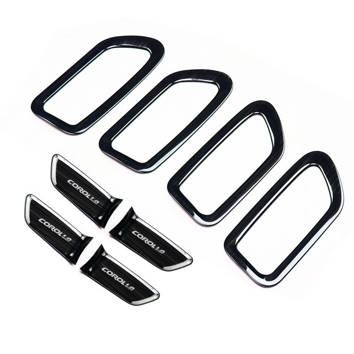 Xuming 8pcs Car door handle frame for toyota Corolla Altis 2019 2020 2021 G12 Door Metal handle cover Car interior switch door handle decorative cover accessories