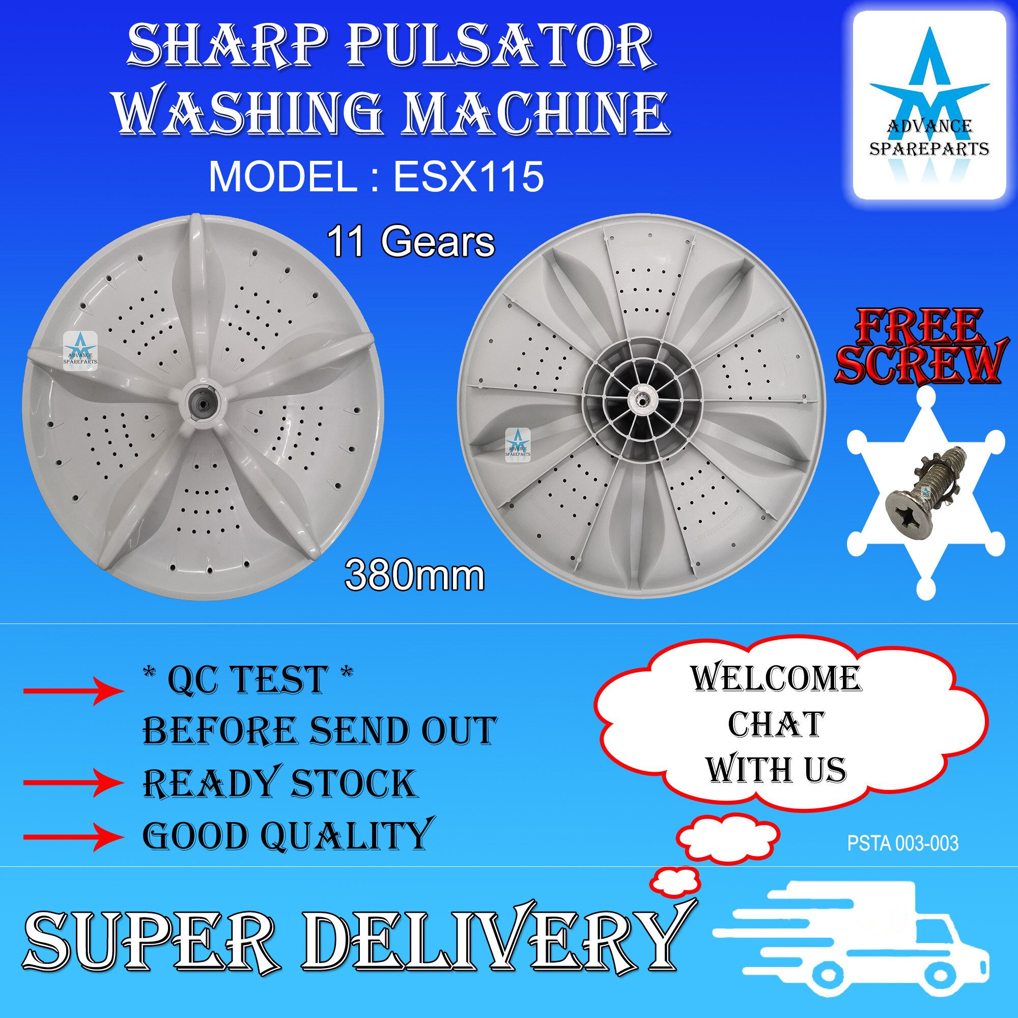 WASHING MACHINE SHARP PULSATOR ESX115 (Original or OEM ) Lazada