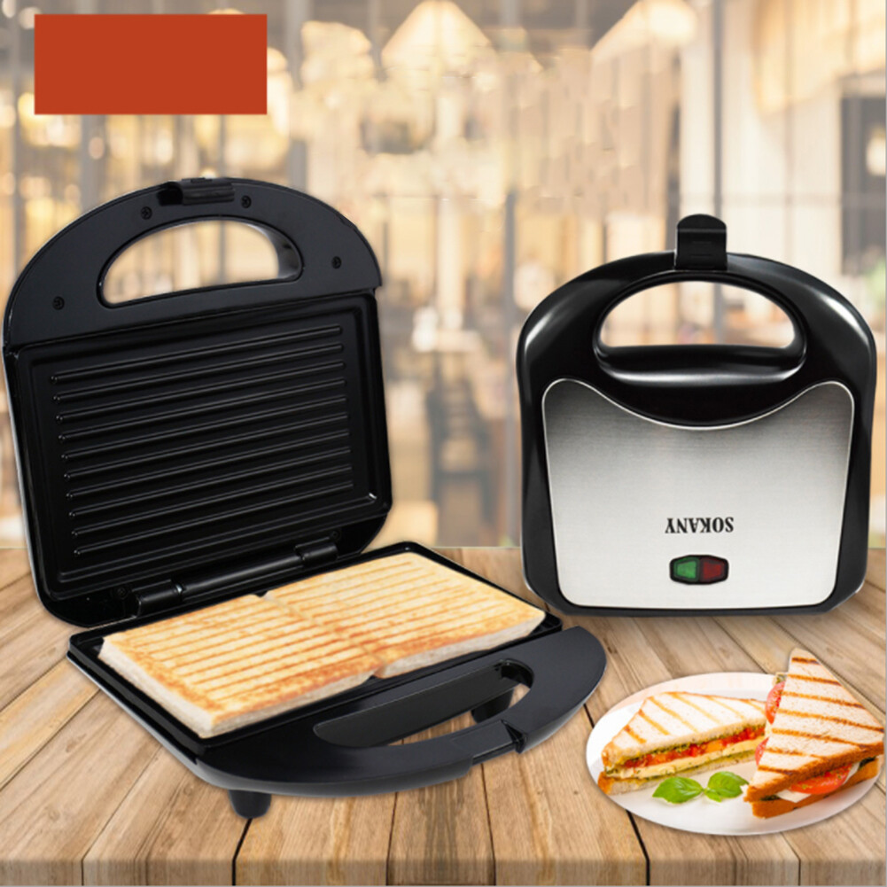 FSH 750W Electric Sandwich Maker Mini Grill Toaster Kitchen Breakfast Bread Machine