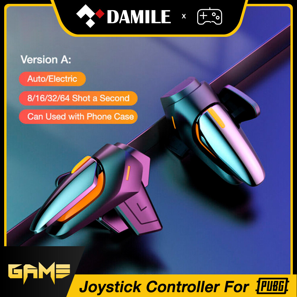 DAMILE PUBG Trigger Controller Gamepad Controller L1R1 Joystick Gaming Trigger Controller Fire Trigger Button Shooter for Shooting Game DY01