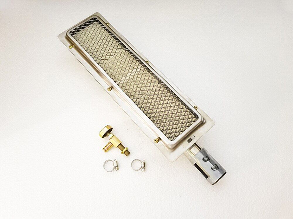 33.7X10cm Barbecue Q Infrared Ceramic Burner Stainless Steel Ceramics Gas Burner Alumunium Plate Infrared Burner With Nozzle