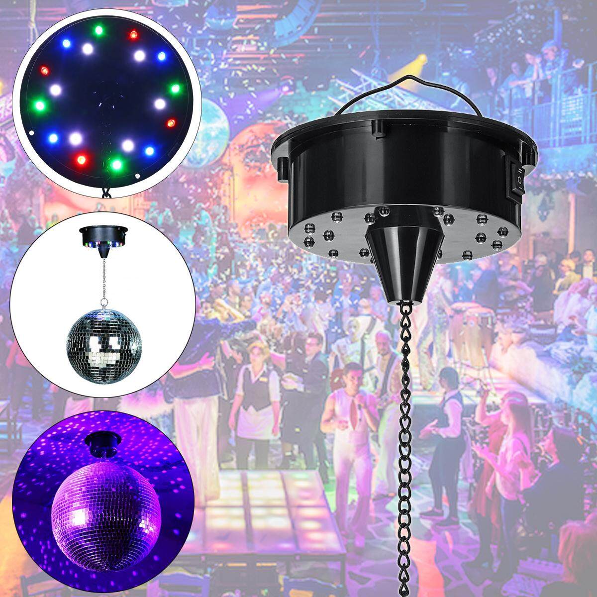 【การจัดส่ง + แฟลช Deal】18 Rgb ไฟ Led มอเตอร์หมุนสำหรับลูกบอลกระจกเวทีคาราโอเกะ Sound เปิดใช้งาน By Surmounter.