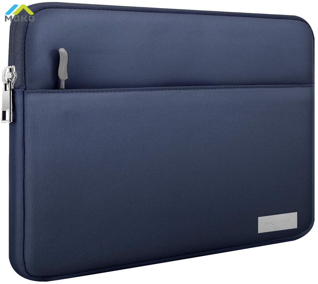 Moko tablet sleeve case fits tab s8+ 12.4", surface pro x/pro lte 12.3 inch, surface laptop go 12.4", zipper polyester bag with pocket, fit surface pro type cover and pen