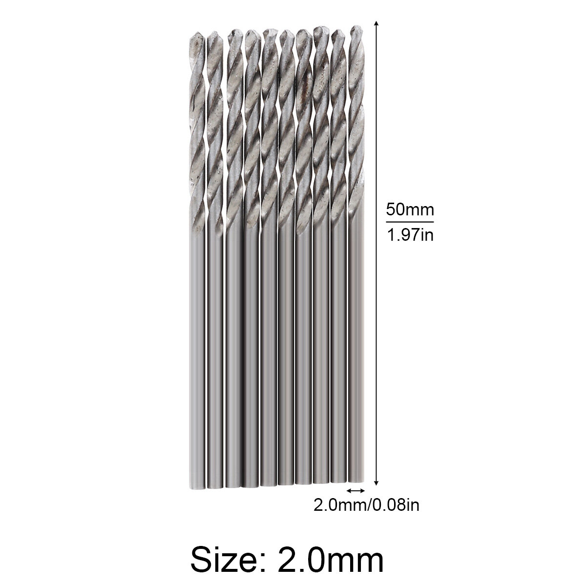 1.5mm 10pcs chuôi thẳng HSS tay mũi khoan xoắn nhỏ bé dụng cụ khoan Micro khoan gia công gỗ