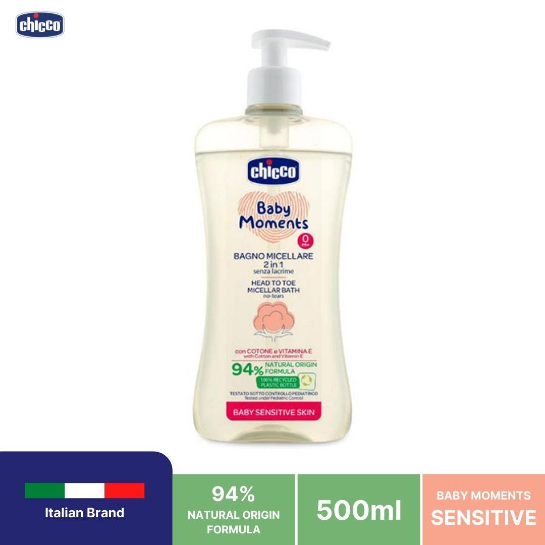 Lingettes Bébé Chicco Baby Moments 60 Carrés Coton Doux - Soin Peau Sensible