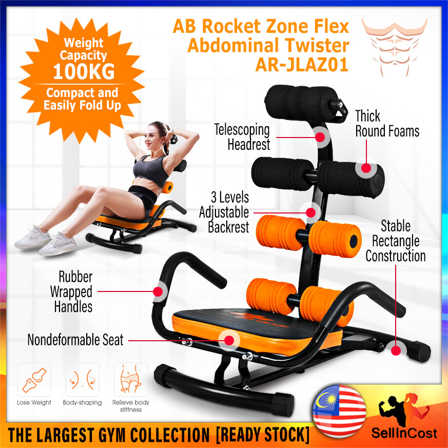 Abdominal Trainer Core Ab Rocket Exercise Chair Foam Roller Home Fitness Machine