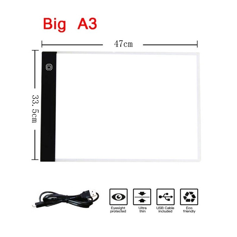 【24H】LED Copy Board Light Pad Drawing Tracing Tablet Copyboard