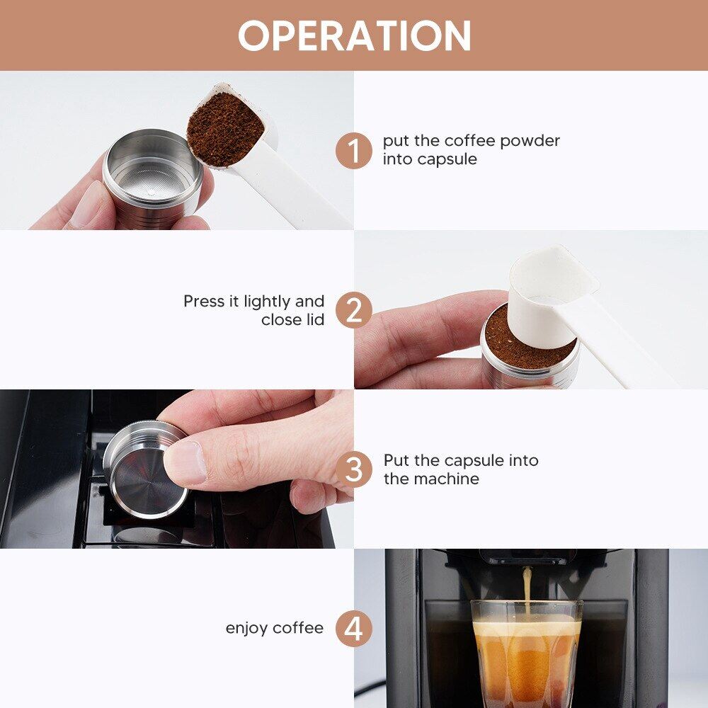 Stainless Steel Refillable Espresso Coffee Maker Capsule For Segafredo Machine Reusable Filter Coffee Pods