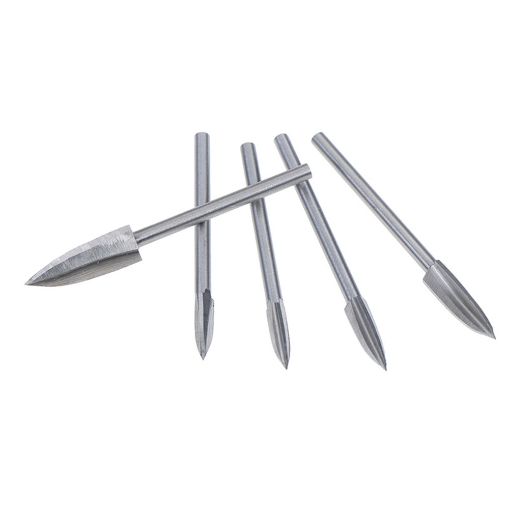 Smart Sensor 5 Pcs Woodworking Carving Tool Wood Carving Drill Bit Drilling Engraving Tools