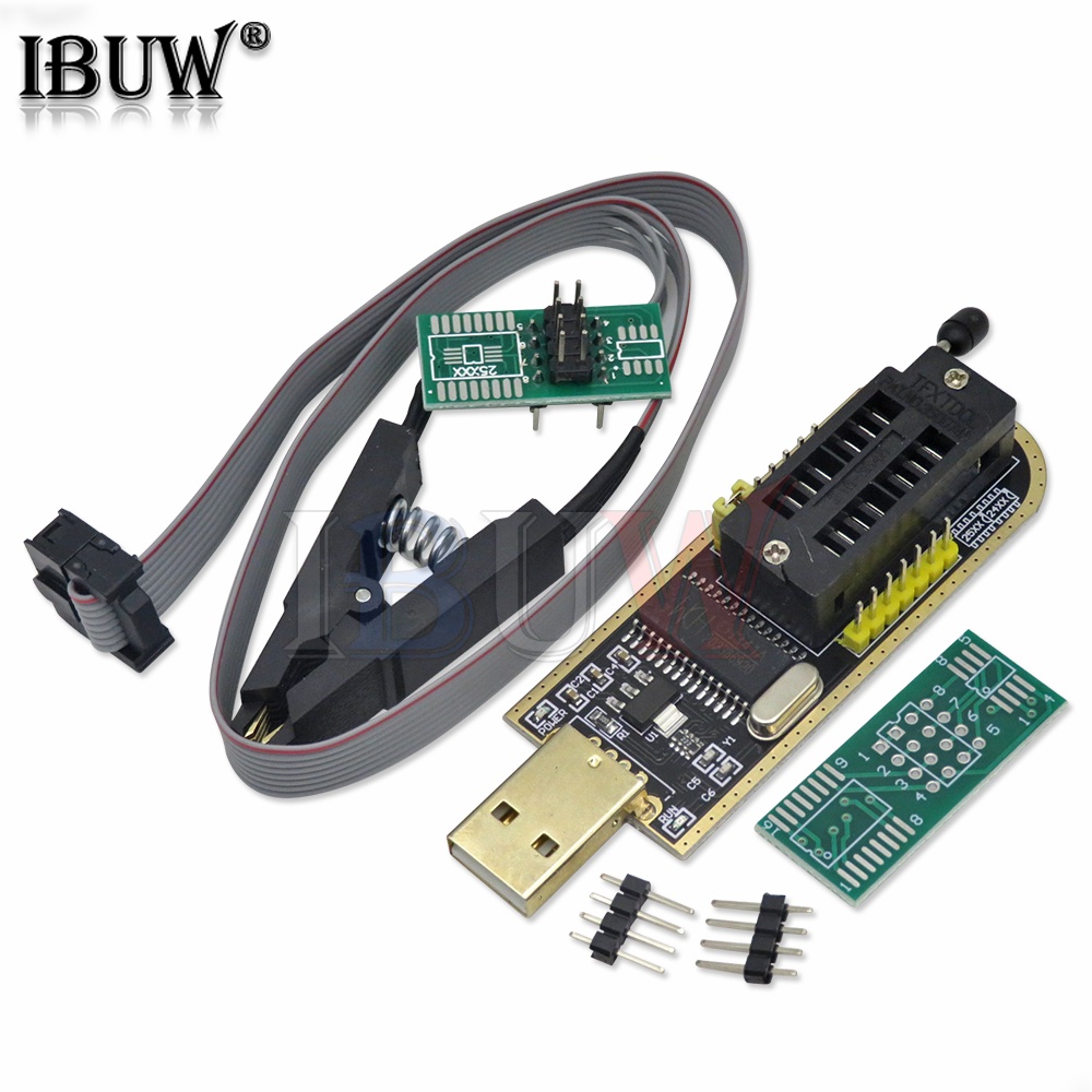 1pcs ch341a 24 25 loạt EEPROM Flash BIOS Bộ lập trình USB Mô-đun + soic8 SOP8 kẹp thử cho EEPROM 93cxx/25cxx/24Cxx