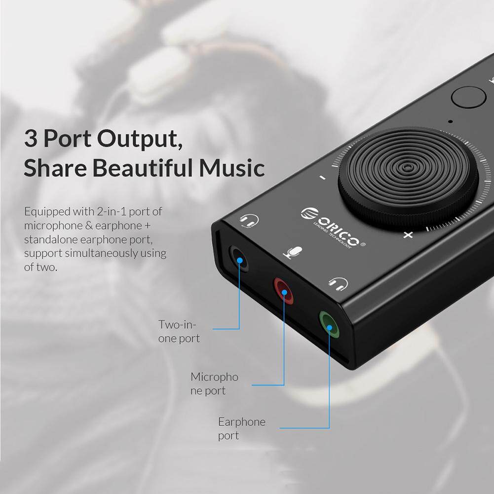 ORICO SC2 Bộ Chuyển Đổi Thẻ Âm Thanh USB Ngoài Điều Chỉnh Âm Lượng PC