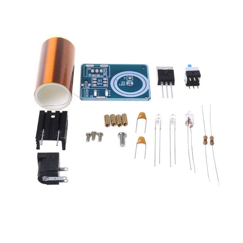 [Commonly used]9-12V BD243 Mini Tesla Coil Kit Electronics DIY Parts Wireless Transmission DIY Board Set