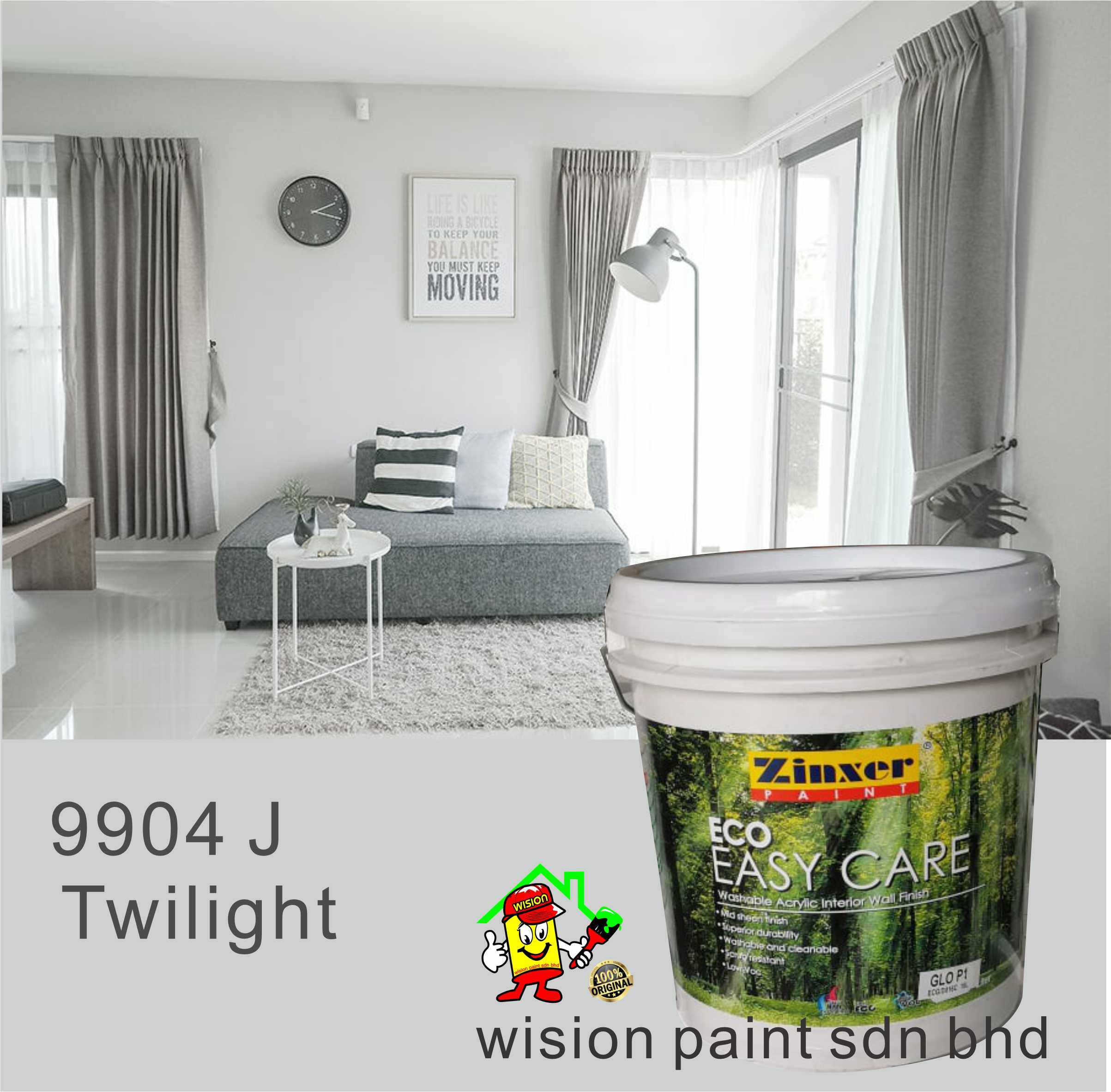 9904J TWILIGHT 1L / 5L / 15L ZINXER PAINT ( easy care ) INTERIOR PEARL