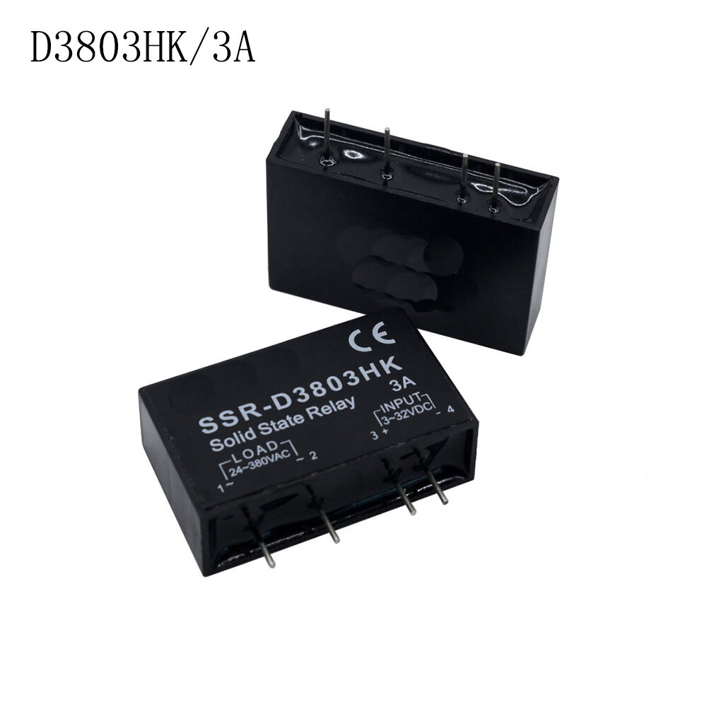 SSR một pha nhỏ Rơ Le bán dẫn PCB SSR-D3803HK d3805hk d3808hk chuyên dụng với chân 3A 5A 8A DC-AC Rơ Le bán dẫn