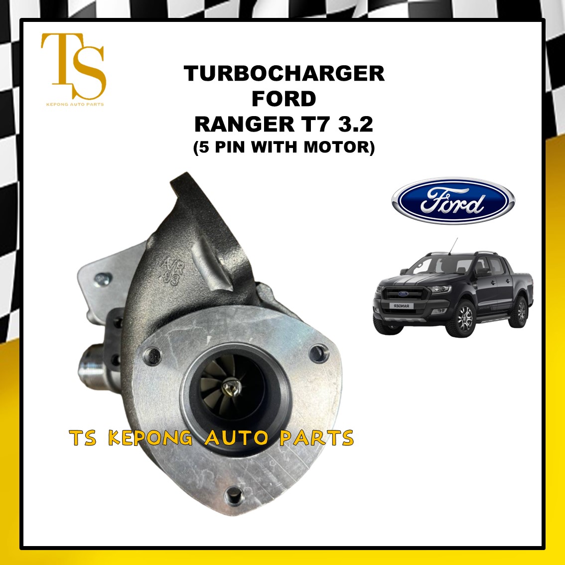 TURBO TURBOCHARGER FOR FORD RANGER T7 3.2- 5PIN WITH MOTOR | Lazada