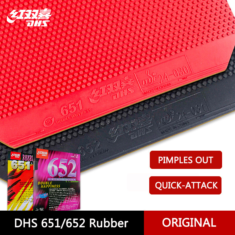 Ban đầu dhs 651 652 bóng bàn cao su dhs bóng bàn miếng bọt biển mụn ngắn