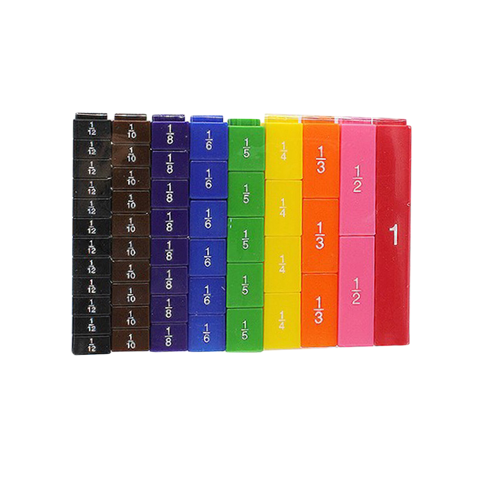 Ccfine 51 pcs fraction blocks cubes math manipulatives for elementary