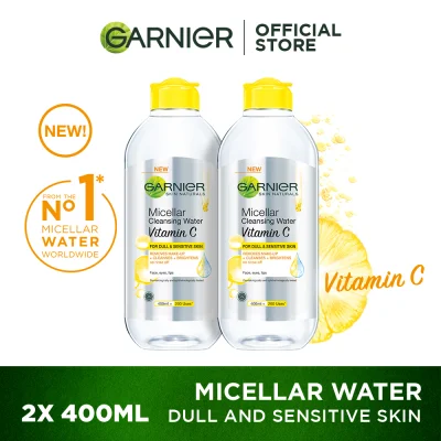 Garnier Micellar Cleansing Water Vitamin C 2x 400mL Twinpack- Skincare