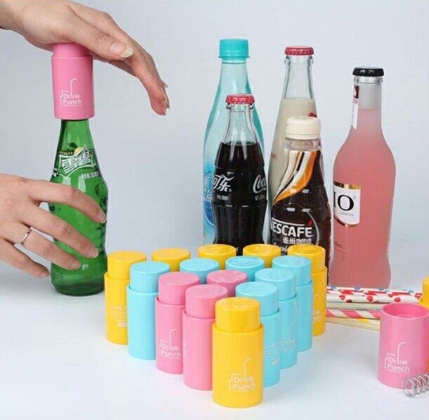 Beverage Bottle Drill Perforator Punch Tool Opener Universal Cap Punch Creative Bottle Openers Gadget