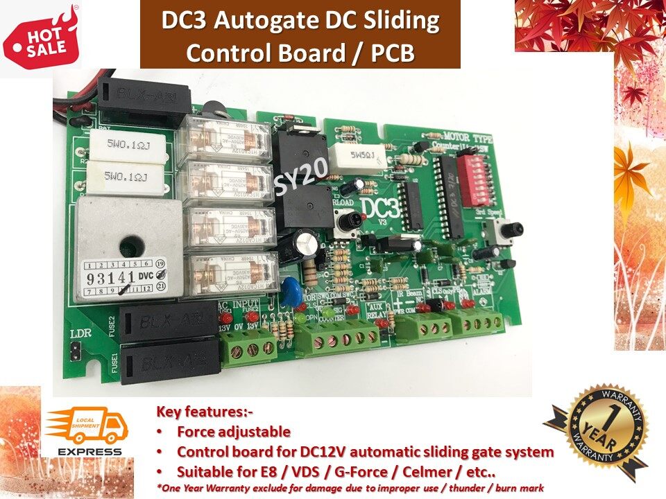 Dc3 Autogate Dc Sliding Control Panel Board Lazada