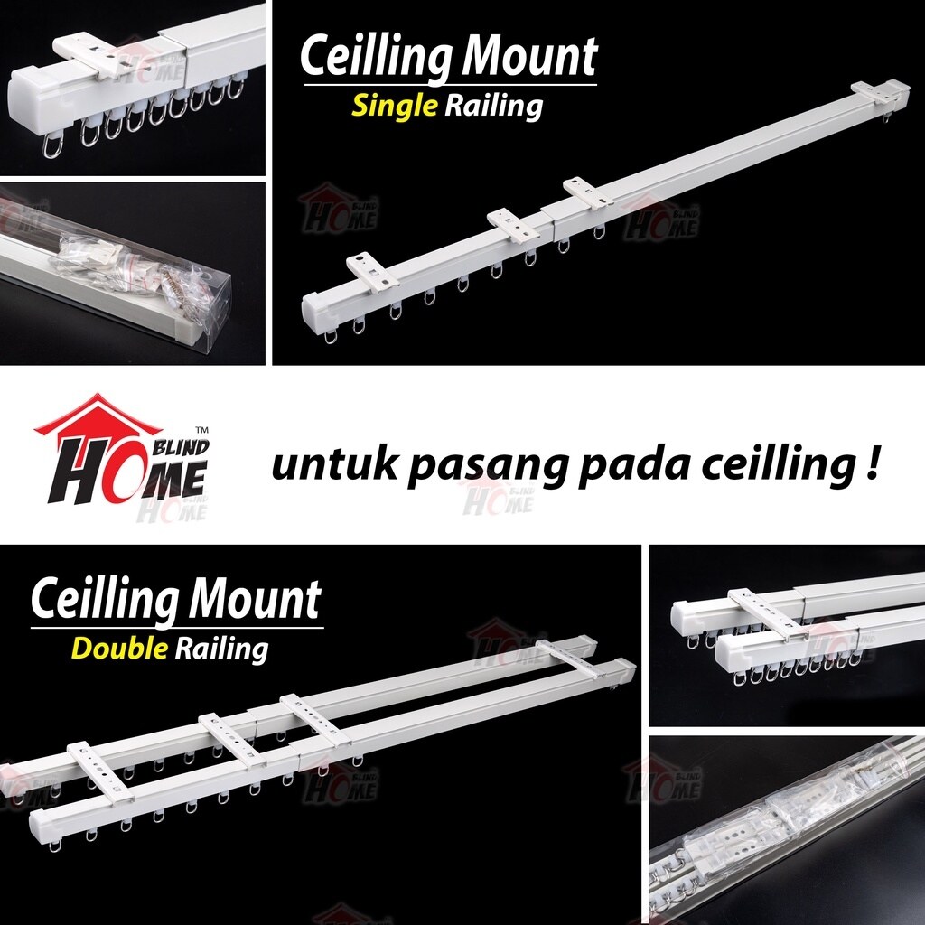 HomeBlind Telescopic Track / Adjustable Curtain Rail / Railing Besi