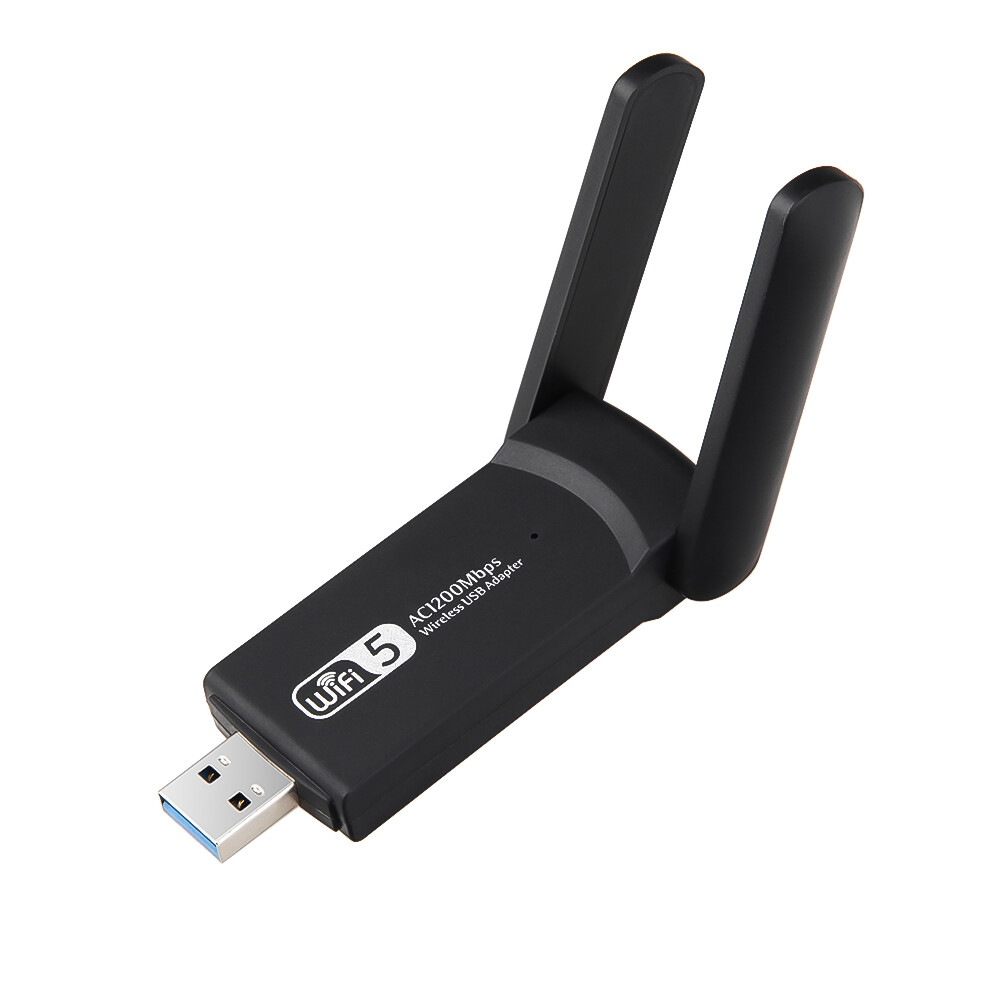 KEBETEME USB 3.0 1200Mbps Bluetooth WIFI Adapter Dual Band 5GHz 2.4GHz 802.11AC RTL8812BU WIFI Antenna Dongle Network Card