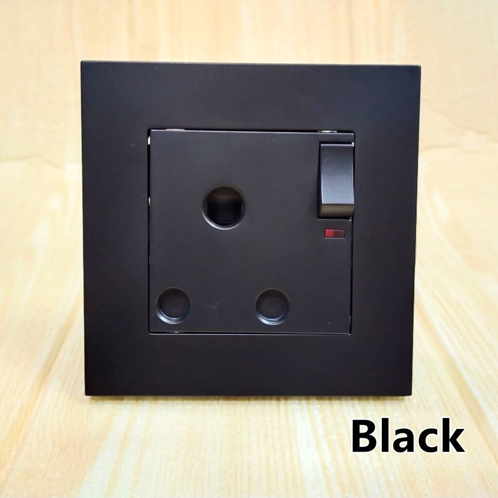 AIRCOND / HEATER ROUND SWITCH SOCKET WITH WHITE/BLACK/SILBER/GOLD COLOR 15A SWITCH SOCKET OUTLET