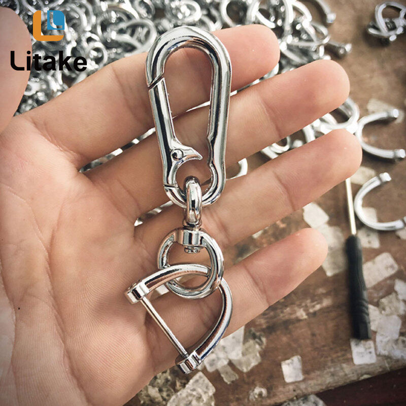 Metal Key Ring Holder Horseshoe Car Keychain Multi-function Keyring