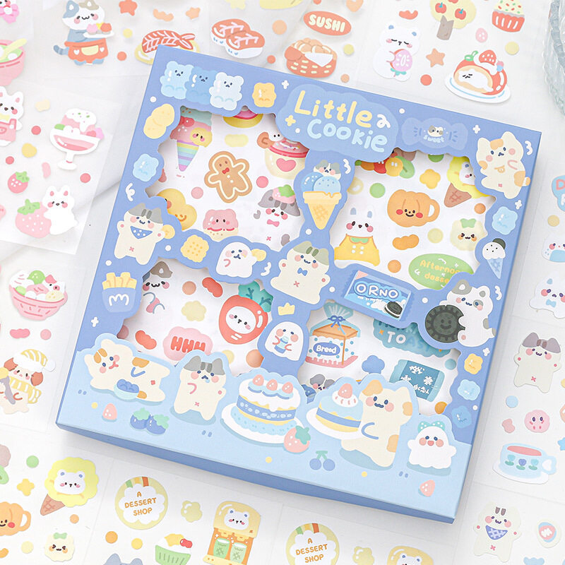 100pcs Cute Sticker Gift Set PET Waterproof Stickers No Repeating Diary
