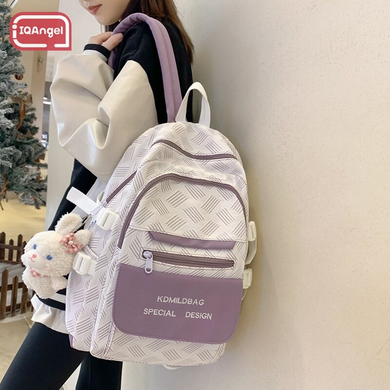 IQANGEL middle and high school students' high-value small fresh backpack