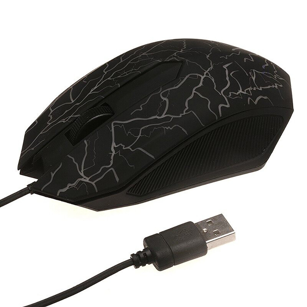 JTKE Chuột chơi game máy tính LED đầy màu sắc Chuột chuyên nghiệp Chuột quang 2400 DPI Chuột có dây