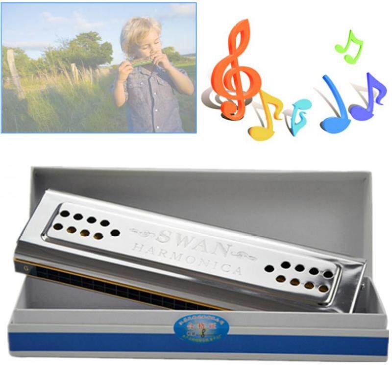 Professional Swan 24 Holes Key Of C&G Double-side Tremolo Harmonica