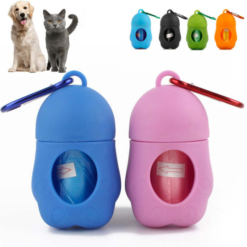 1 * Carrier Chủ Hộp Lưu Trữ Vật Nuôi Vật Nuôi Litter Picker Poop Pouch Poop Chất Thải Bag Dog Dispenser Rác Túi