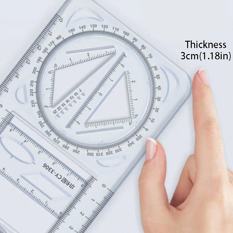 【HOMP】Handy Rotatable Multi-Purpose Ruler Set for Elementary School Students