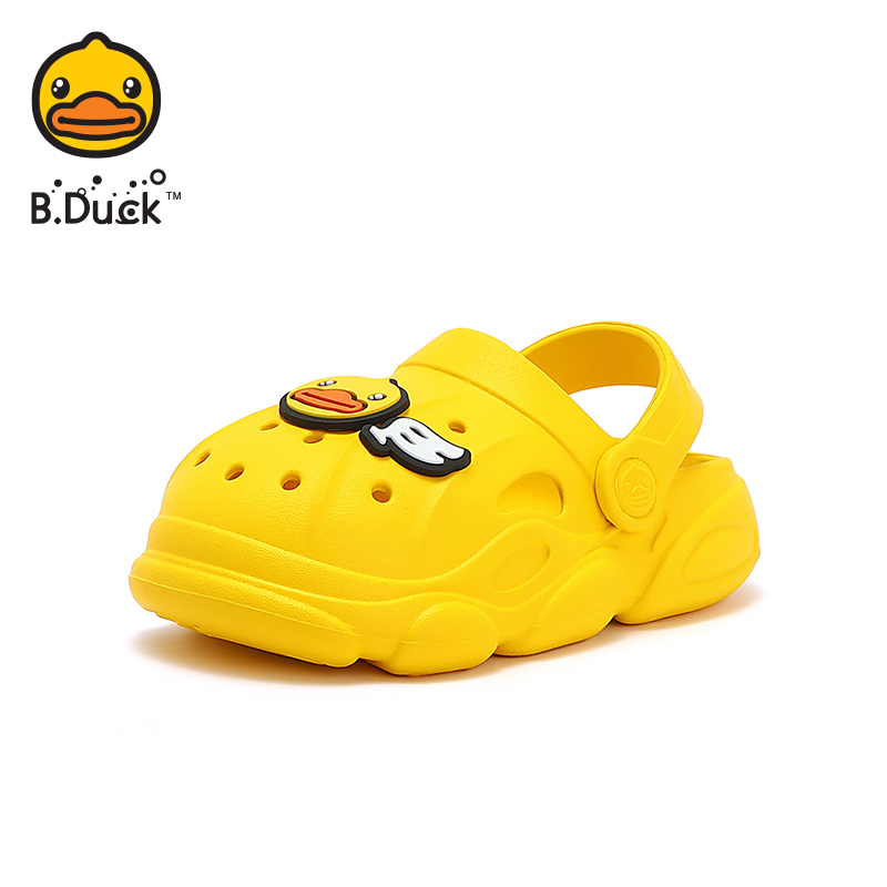 B. Duck Little Yellow Duck Children's Shoes Children's Slippers Spring Boys' Hole Shoes Indoor Boys' Cool Slippers Anti slip