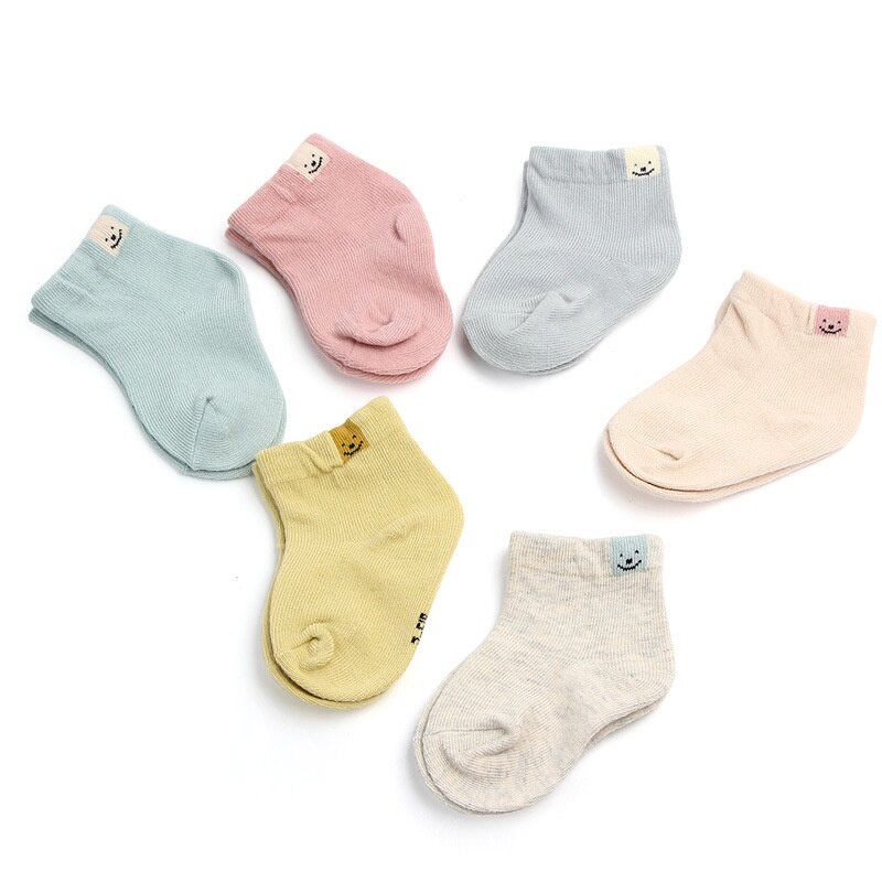 Tất Cotton Màu Kẹo Ngọt Dễ Thương Cho Bé 0-1 Tuổi