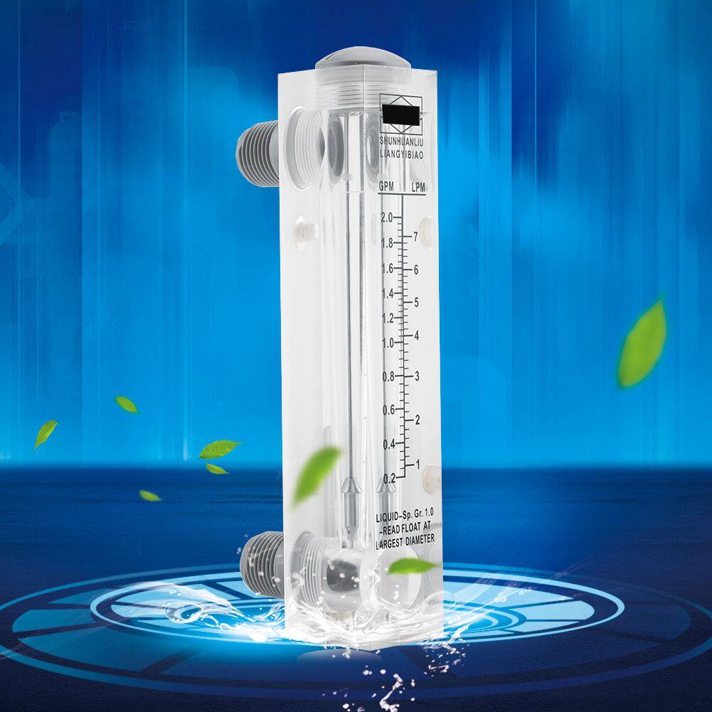 Zonejoy Lưu Lượng Kế Chất Lỏng Lưu Lượng Kế Chất Lỏng Thủy Tinh Dạng Bảng Đồng Hồ Đo Lưu Lượng Nước 0,2-2gpm/1-7LPM