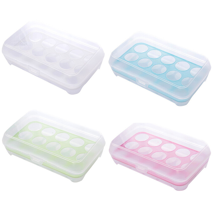 15 Grid Kitchen Egg Storage Case Refrigerator Storage Box Fridge Egg Protect Storage ContainerBox Kitchen Accessories