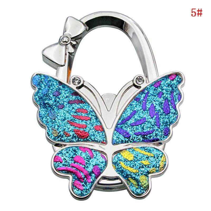 Blowing 1Pc Folding bag handbag tote table hanger hook holder butterfly pattern hook A