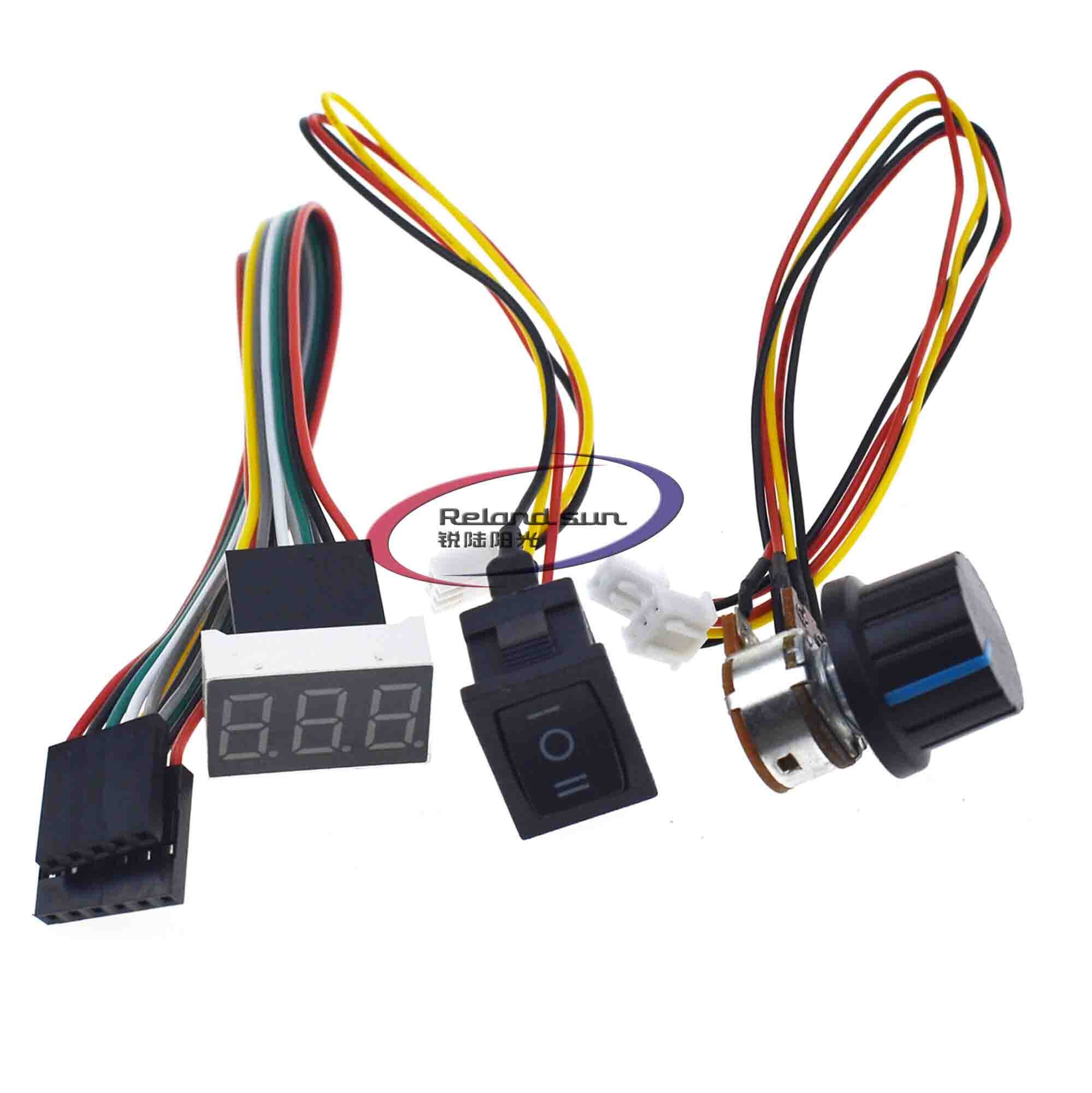 1 Cái 60A 10-55V Màn Hình Kỹ Thuật Số PWM Module Điều Khiển Tốc Độ Chuyển Tiếp Reversal 0 ~ 100% Động Cơ DC Có Thể Điều Chỉnh 12V 24V 36V 48V MAX 100A