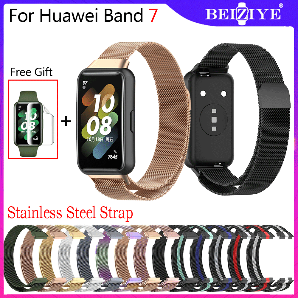 dây đeo kim loại milan cho Huawei Band 8 dây đeo đồng hồ bằng thép không gỉ Vòng đeo tay thay thế dây đeo tay thay thế Huawei Watch Band 7